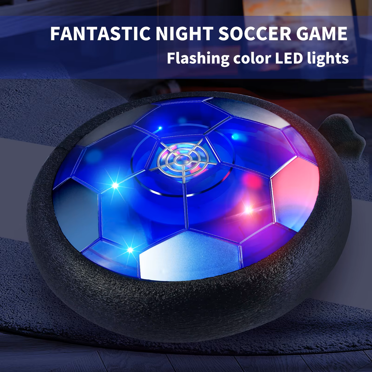 Hover Soccer Ball for Kids – Indoor Air Power Football Toy with Soft Foam Bumper