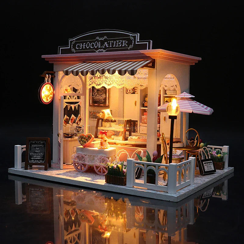 Miniature House Building Toy – DIY Dollhouse Kit for Kids