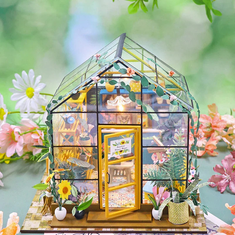 Miniature House Building Toy – DIY Dollhouse Kit for Kids