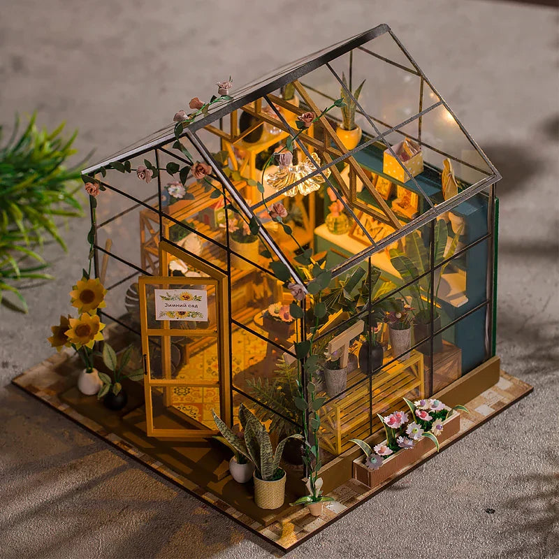 Miniature House Building Toy – DIY Dollhouse Kit for Kids