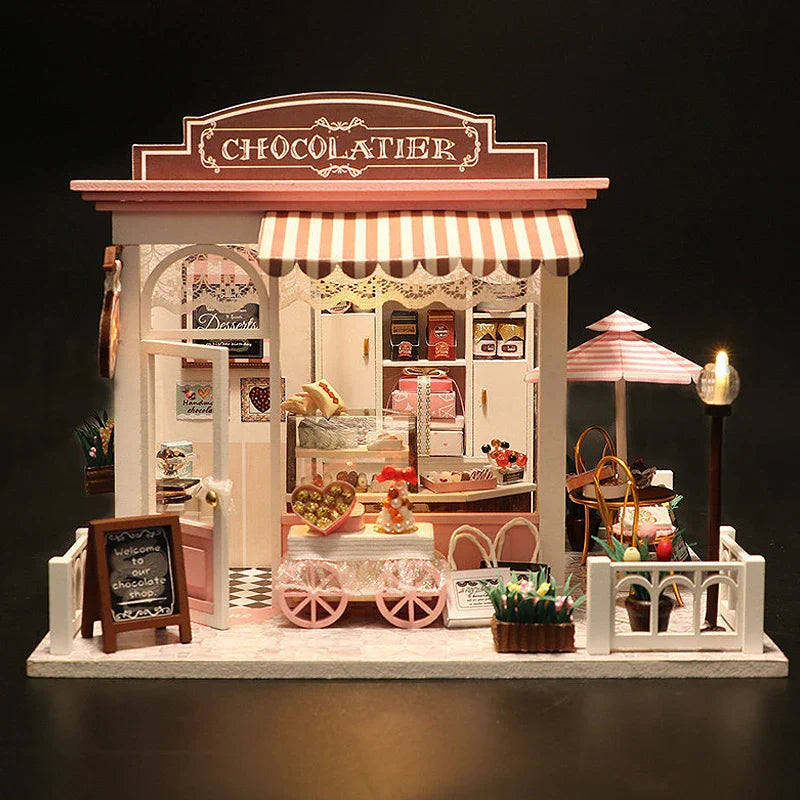 Miniature House Building Toy – DIY Dollhouse Kit for Kids