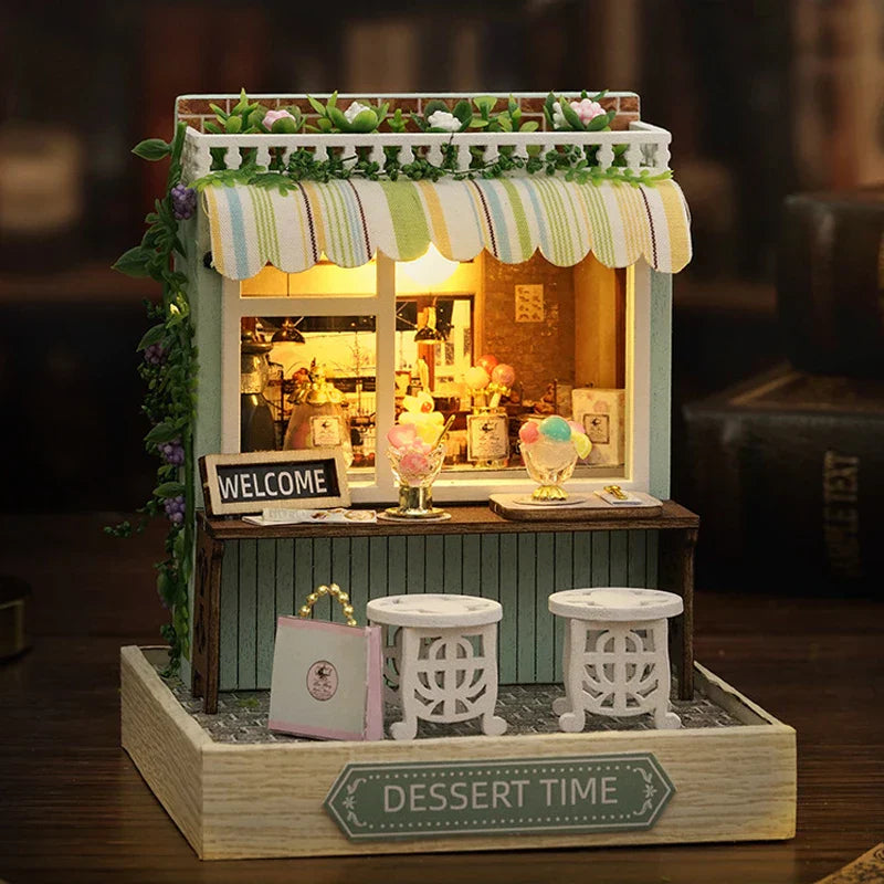 Miniature House Building Toy – DIY Dollhouse Kit for Kids