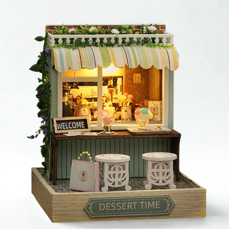 Miniature House Building Toy – DIY Dollhouse Kit for Kids