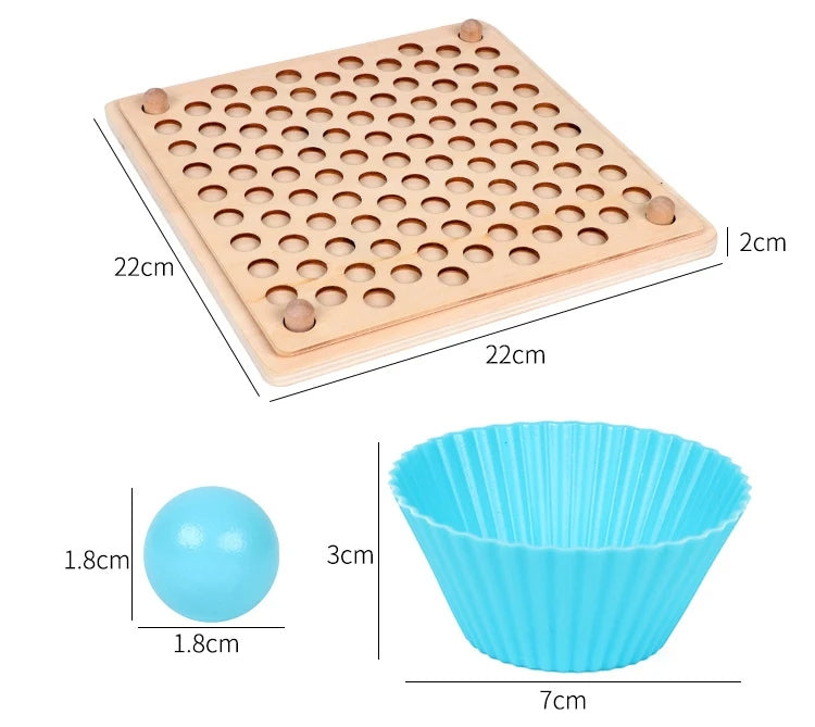 Wooden Bead Puzzle and Sorting Game